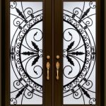 Iron glass doors